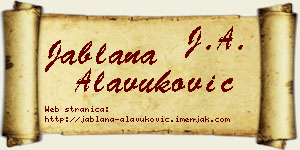 Jablana Alavuković vizit kartica